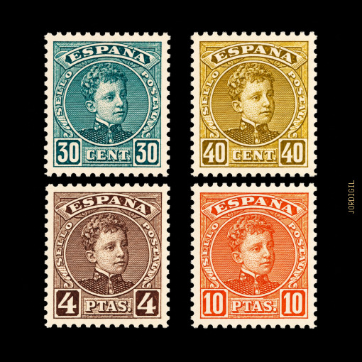 España · Edifil 249-250-254-255 · 1901-1905 · 45 €
