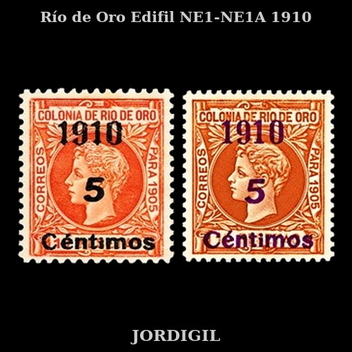 Rio de Oro · 1910 · Edifil NE1-NE1A · 85 €