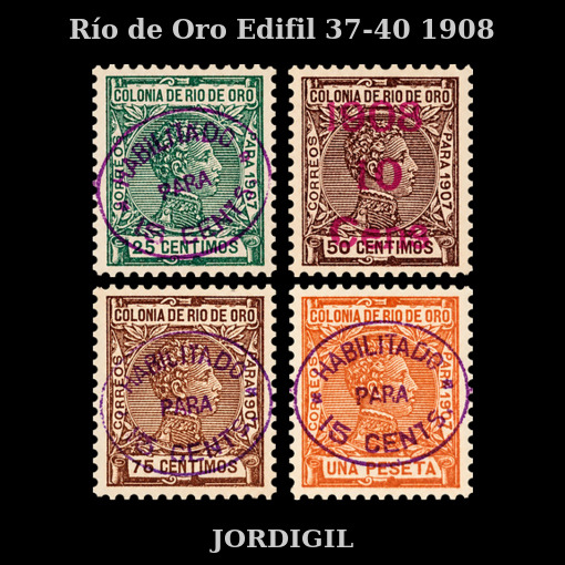 Rio de Oro · 1908 · Edifil 37-40 · 45 €