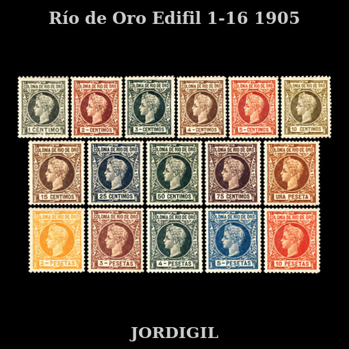Rio de Oro · 1905 · Edifil 1-16 · 198 €