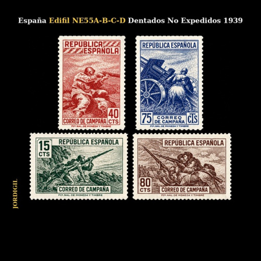 España · Edifil NE55A-B-C-D Dentados