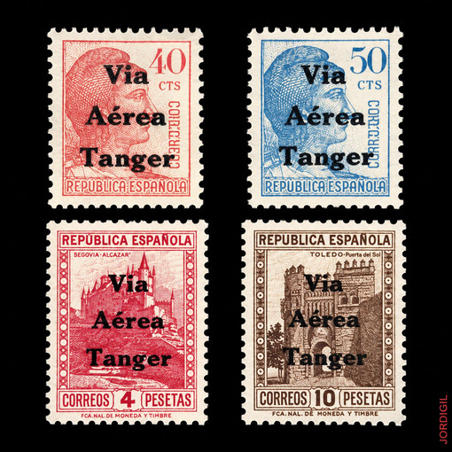 Tánger · Edifil 134-136-139-140 · 1940-1945 · 95 €
