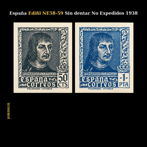 España · Edifil NE58-59 Sin dentar · 1938 · 45 €