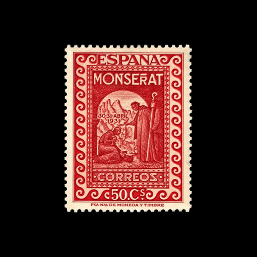 España IX Centenario Fundacion Monasterio Montserrat · 1931 · Edifil 645 · 25 €