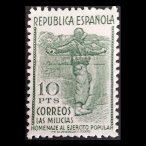 Homenaje al Ejercito Popular Valor de 10 Ptas · 1938 · Edifil 800 · 15 €