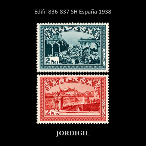 Edifil 836-837 SH 1º Aniversario Alzamiento Nacional · 24 €