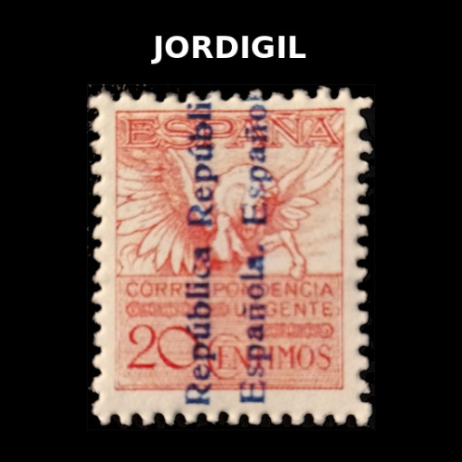 Edifil 603 Alfonso XIII sello urgente con sobrecarga · 15 €