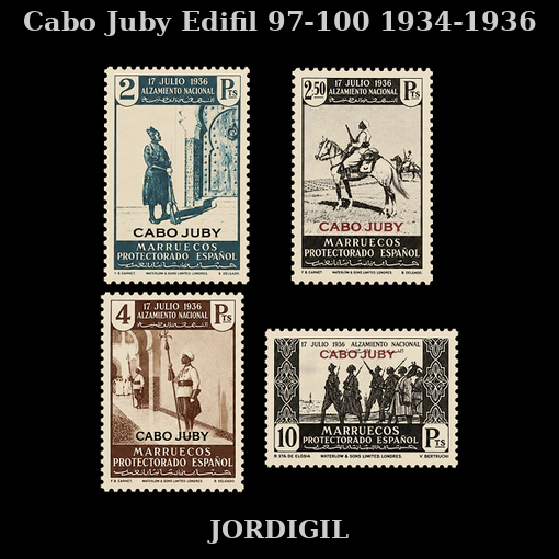 Cabo Juby Edifil 97-100 valores clave de la serie 85-101 · 85 €